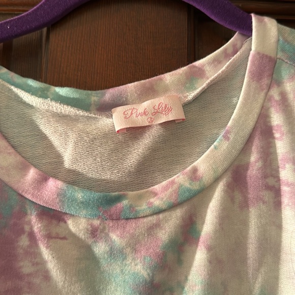Pink Lily Tie Dye Long Sleeve Top - Picture 7 of 8
